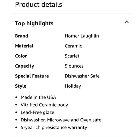 Homer Laughlin Fiesta 5-ounce Mini Disk Pitcher Serveware Ceramic Scarlet White - Picture 7 of 7